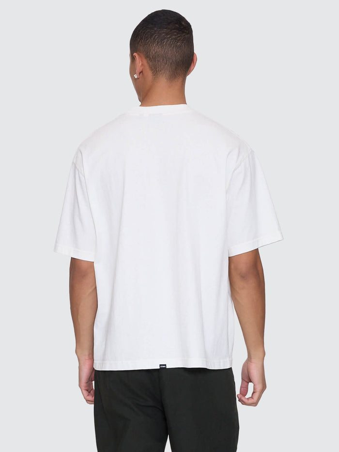 Stagger Box Fit Oversize Cropped Tee - Snow White XS