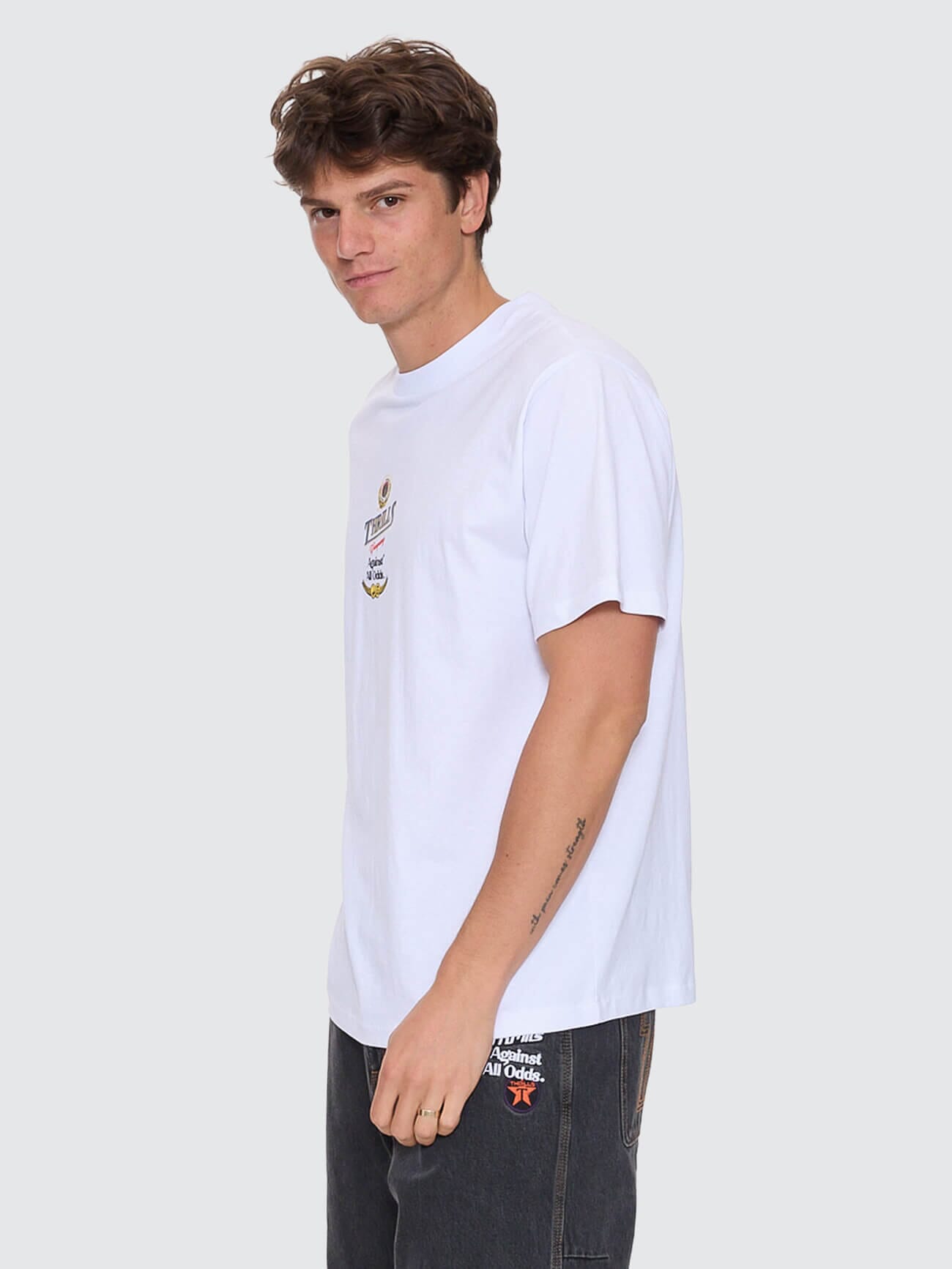 Against All Odds Merch Fit Tee - White XS