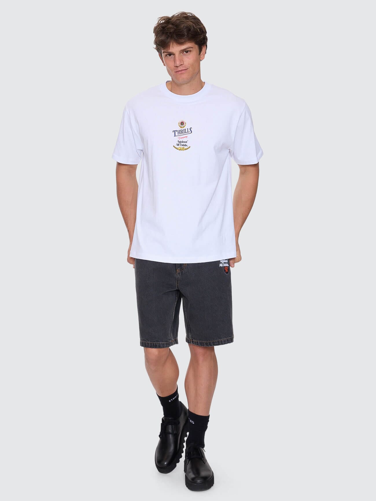 Against All Odds Merch Fit Tee - White XS