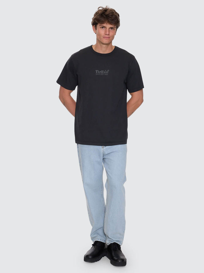 Thrills Workwear Embro Merch Fit Tee - Pirate Black XS