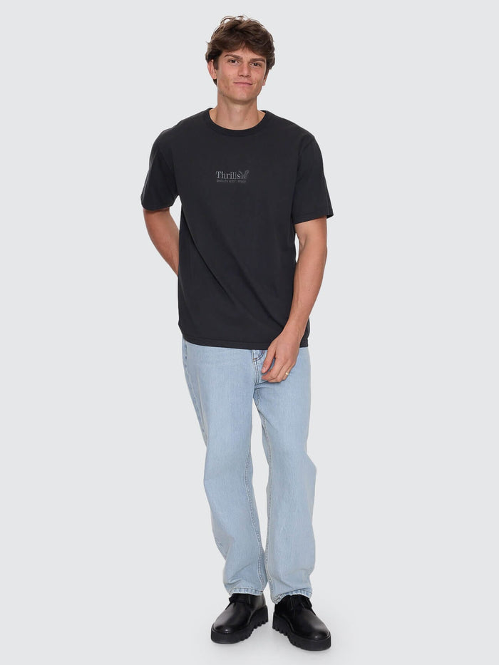 Thrills Workwear Embro Merch Fit Tee - Pirate Black XS