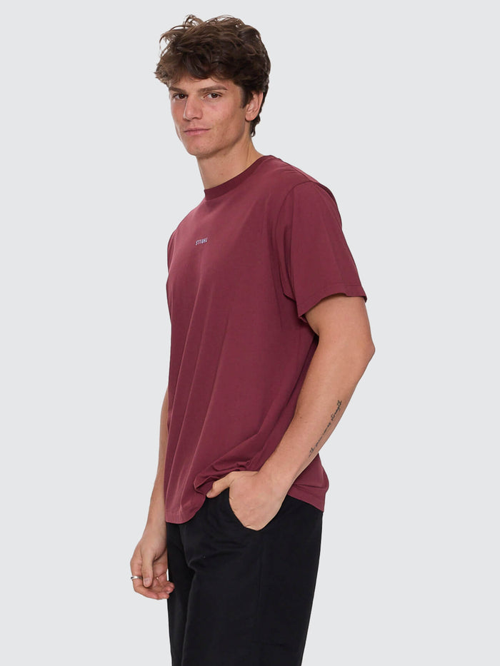 Minimal Thrills Merch Fit Tee - New Maroon XS