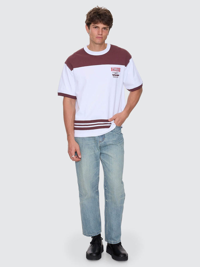 Deep In The Heart Of Byron Box Fit Oversize Cropped Panel Tee - Bitter Chocolate XS