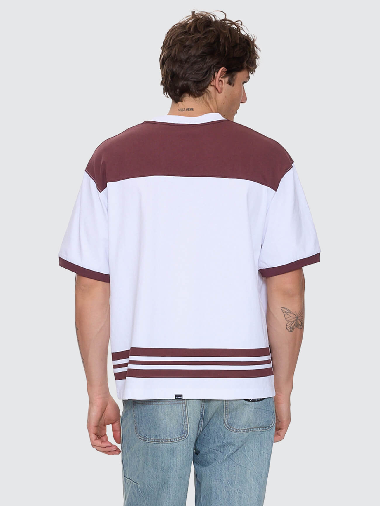 Deep In The Heart Of Byron Box Fit Oversize Cropped Panel Tee - Bitter Chocolate XS
