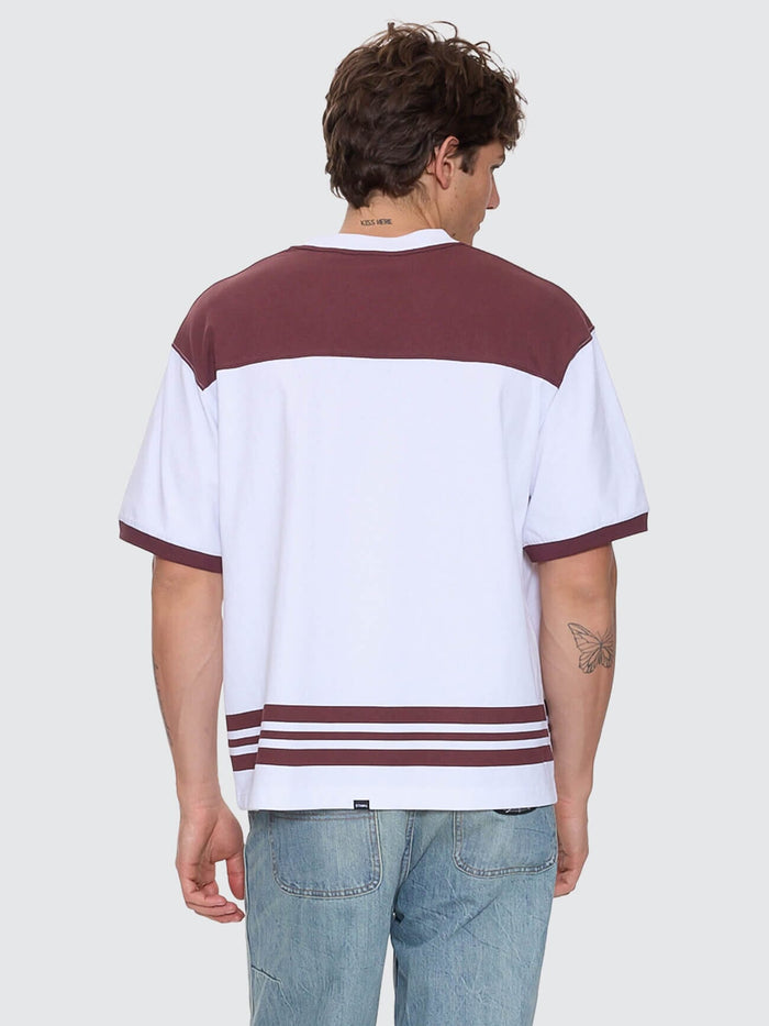 Deep In The Heart Of Byron Box Fit Oversize Cropped Panel Tee - Bitter Chocolate XS