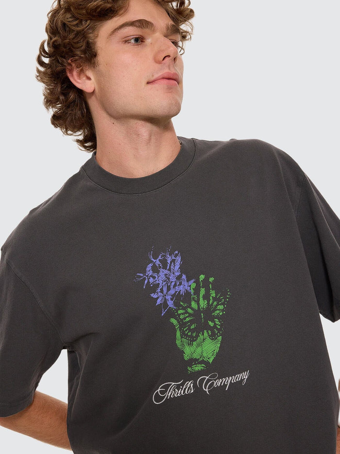 Reentry Box Fit Oversize Cropped Tee - Dark Merch Black XS