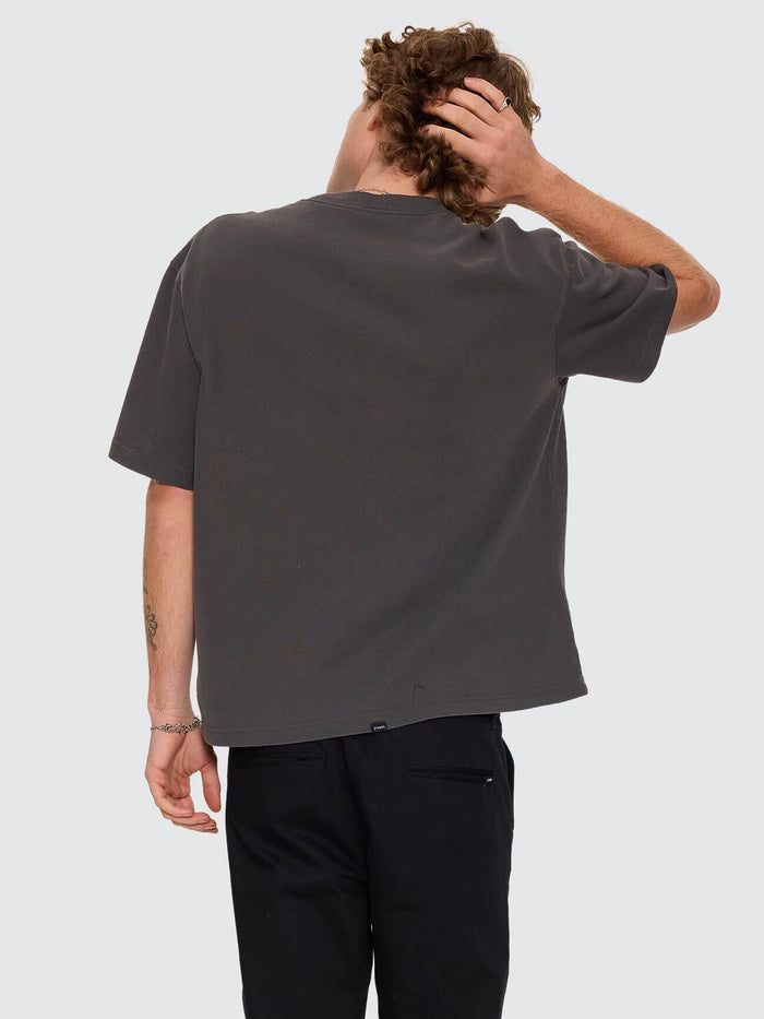 Reentry Box Fit Oversize Cropped Tee - Dark Merch Black XS