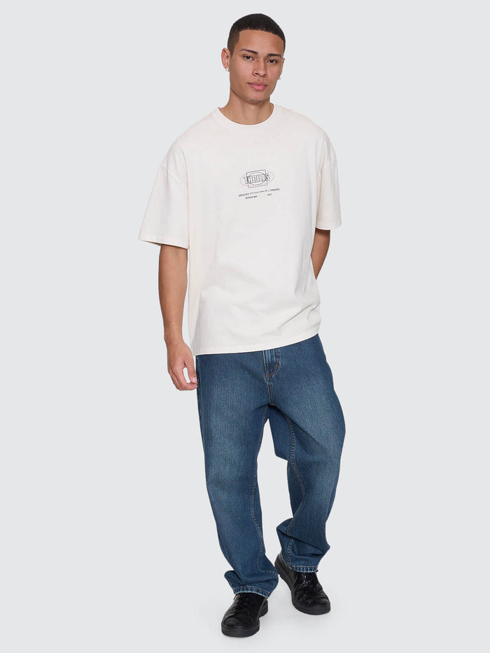 Fluid Thrills Box Fit Oversize Tee - Heritage White XS