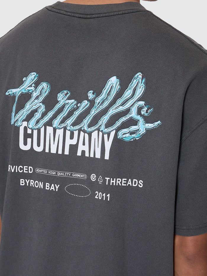 Fluid Thrills Box Fit Oversize Tee - Merch Black XS