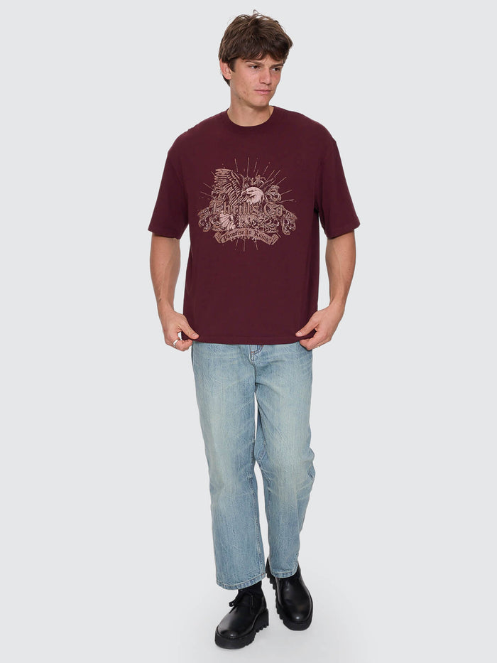 Deep In The Heart Of Byron Box Fit Oversize Cropped Tee - Bitter Chocolate XS