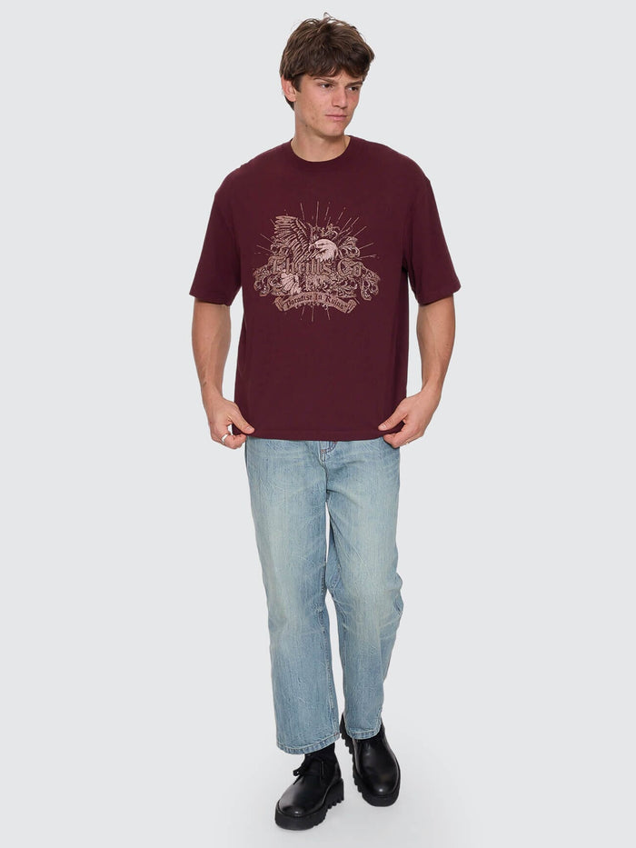 Deep In The Heart Of Byron Box Fit Oversize Cropped Tee - Bitter Chocolate XS