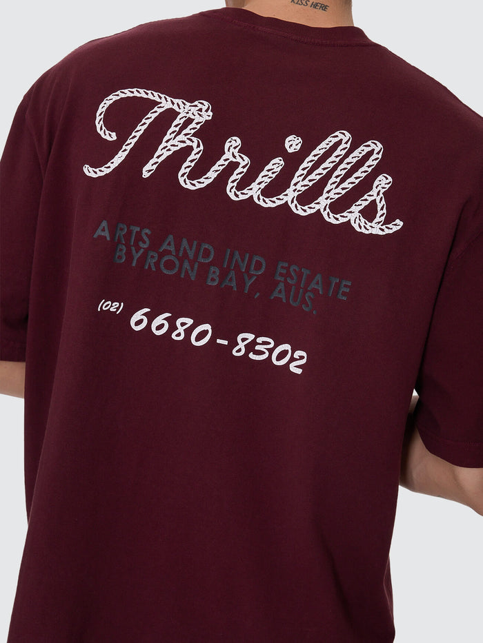 Deep In The Heart Of Byron Box Fit Oversize Cropped Tee - Bitter Chocolate XS