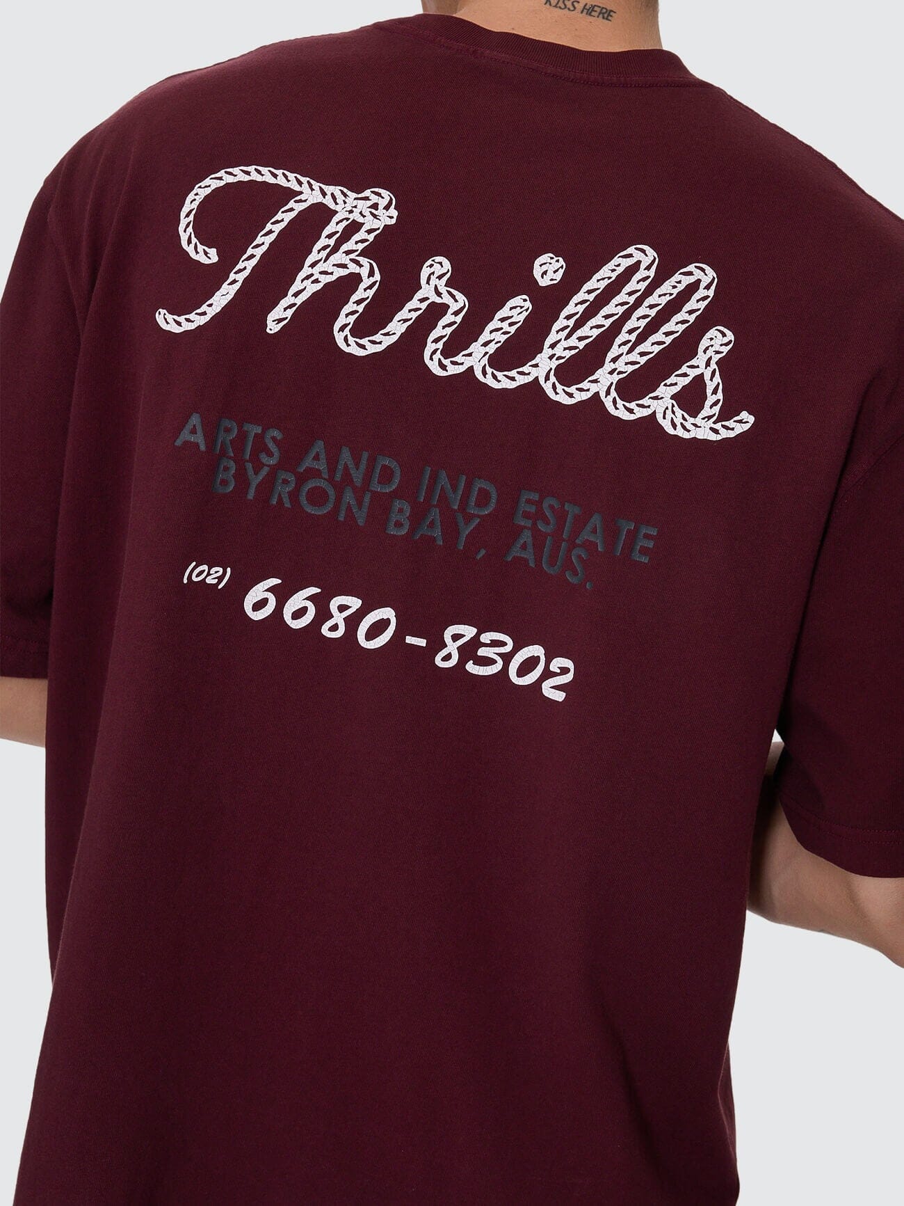 Deep In The Heart Of Byron Box Fit Oversize Cropped Tee - Bitter Chocolate XS