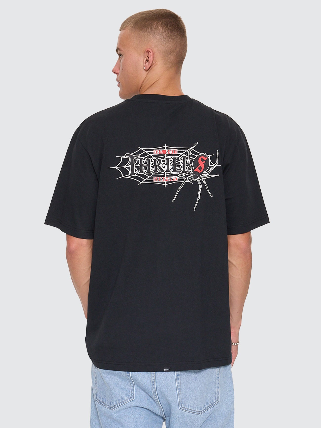 Web Of Deceit Oversize Fit Tee - Washed Black