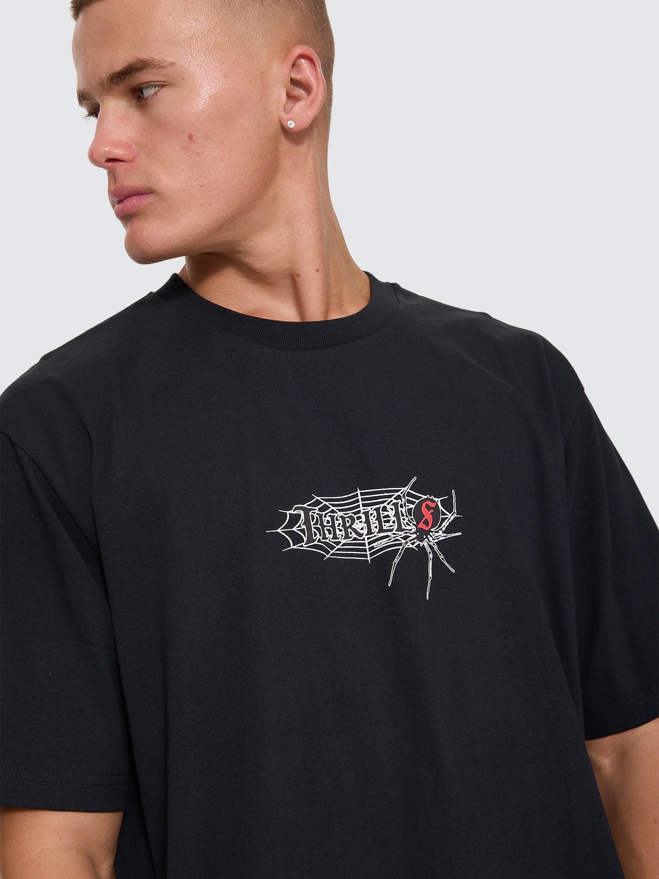 Web Of Deceit Oversize Fit Tee - Washed Black