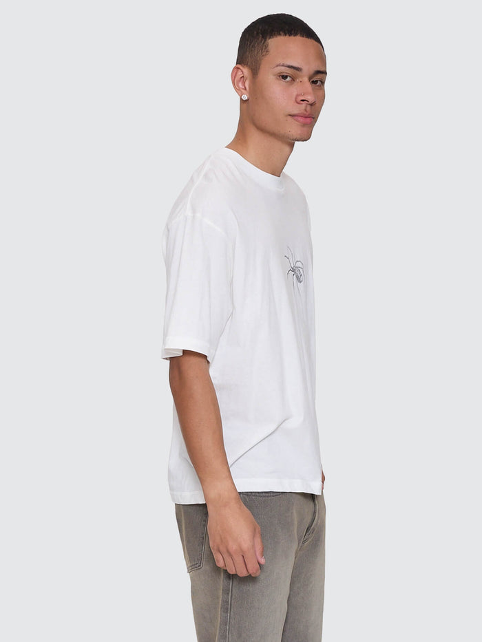 Deceitful Box Fit Oversize Cropped Tee - Dirty White XS