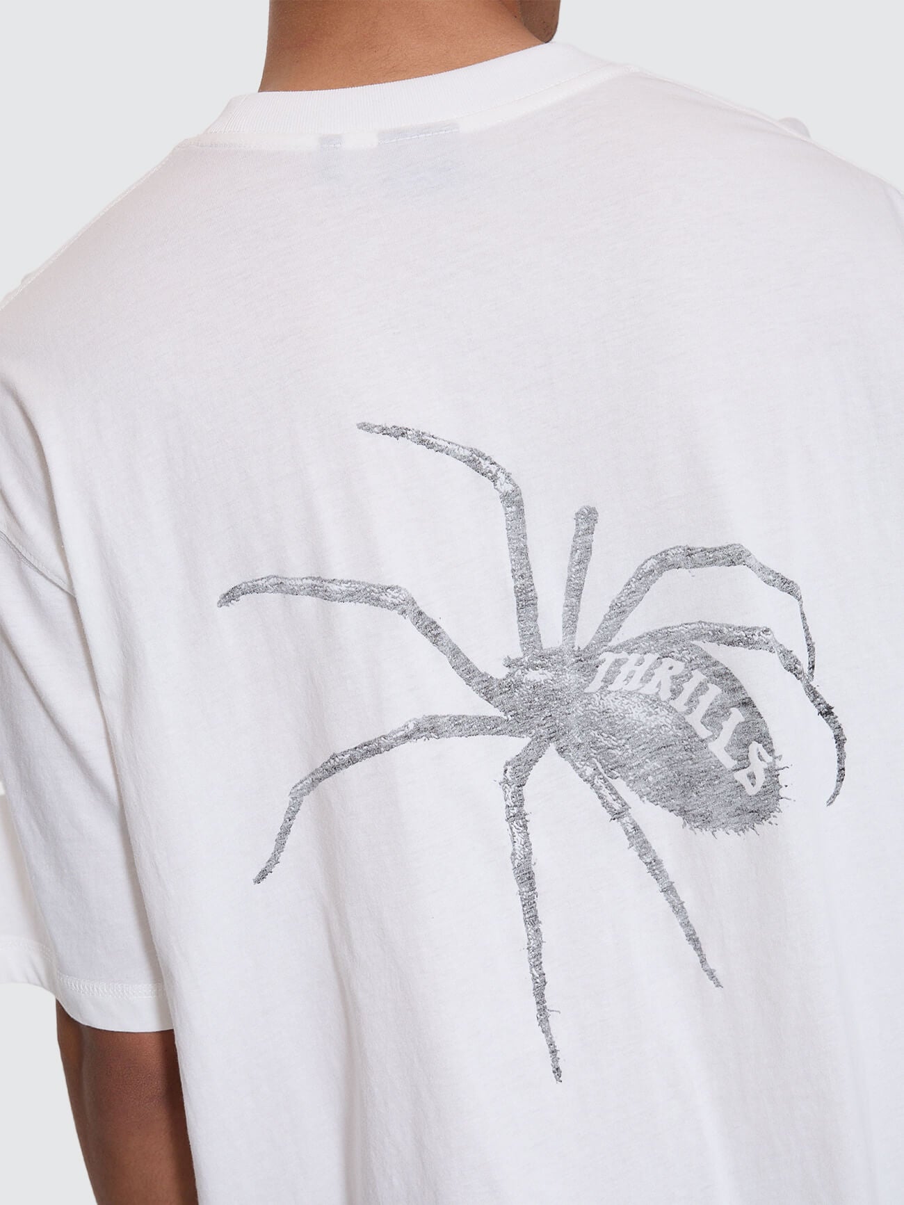 Deceitful Box Fit Oversize Cropped Tee - Dirty White XS