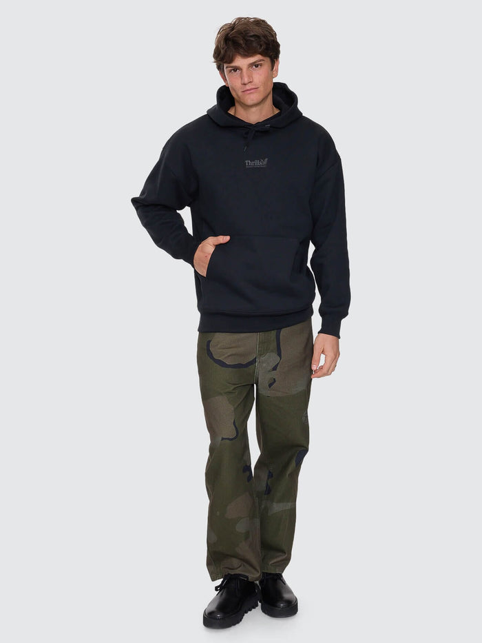 Thrills Union Slouch Pull On Hood - Pirate Black XS
