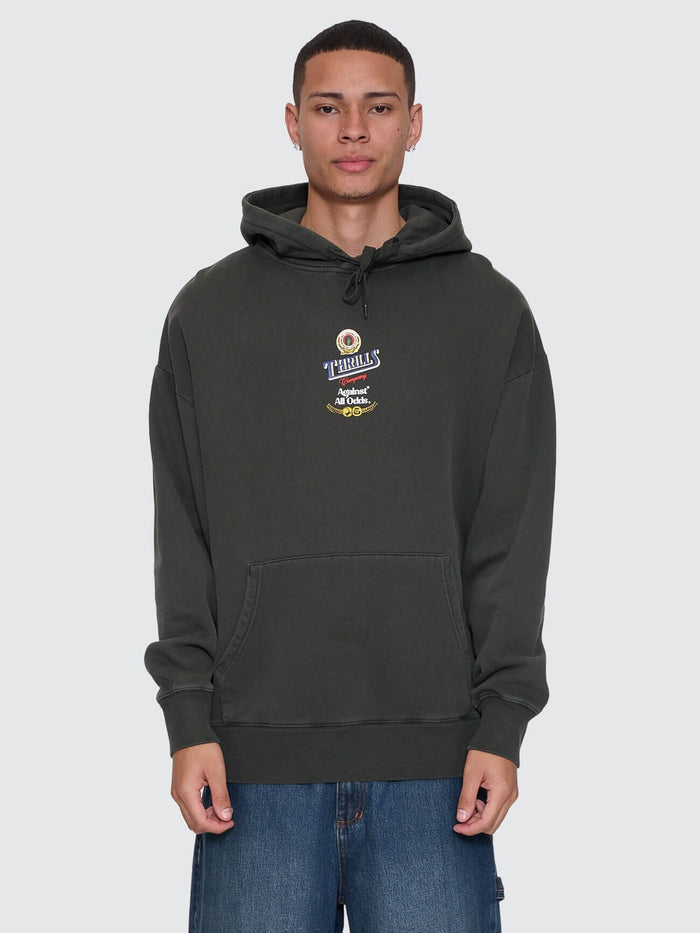 Against All Odds Slouch Pull On Hood - Oil Green XS