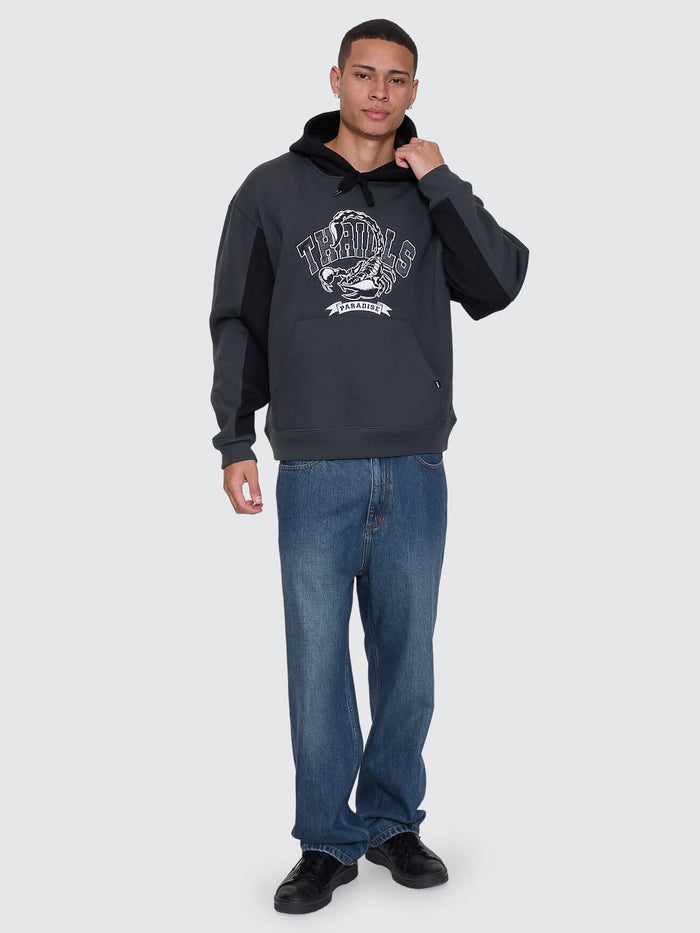 Sting Of Defeat Slouch Pull On Cropped Hood - Carbon XS