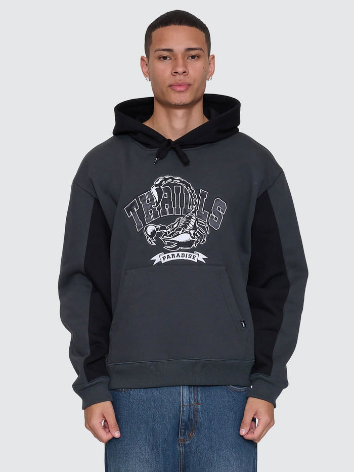 Sting Of Defeat Slouch Pull On Cropped Hood - Carbon XS