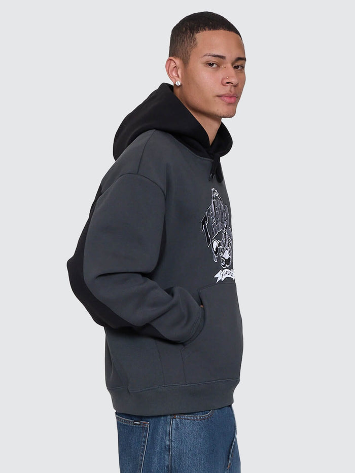 Sting Of Defeat Slouch Pull On Cropped Hood - Carbon XS