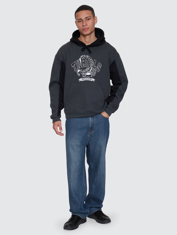 Sting Of Defeat Slouch Pull On Cropped Hood - Carbon XS