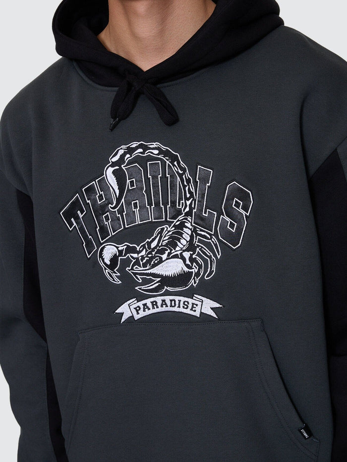 Sting Of Defeat Slouch Pull On Cropped Hood - Carbon XS