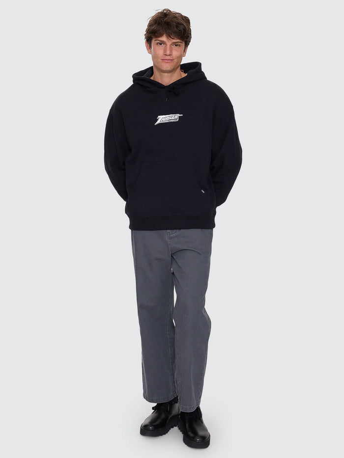 Heavy Voltage Slouch Pull On Cropped Hood - Black XS