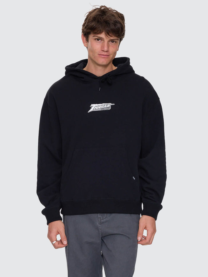 Heavy Voltage Slouch Pull On Cropped Hood - Black XS