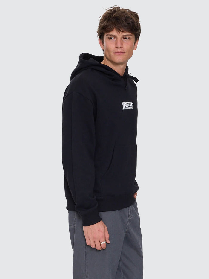 Heavy Voltage Slouch Pull On Cropped Hood - Black XS
