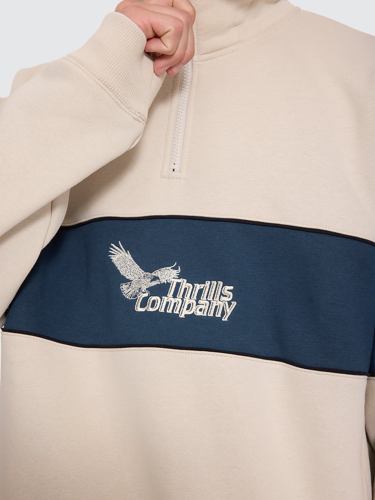 Between Chaos & Calm Quarter Zip Fleece - Oatmeal