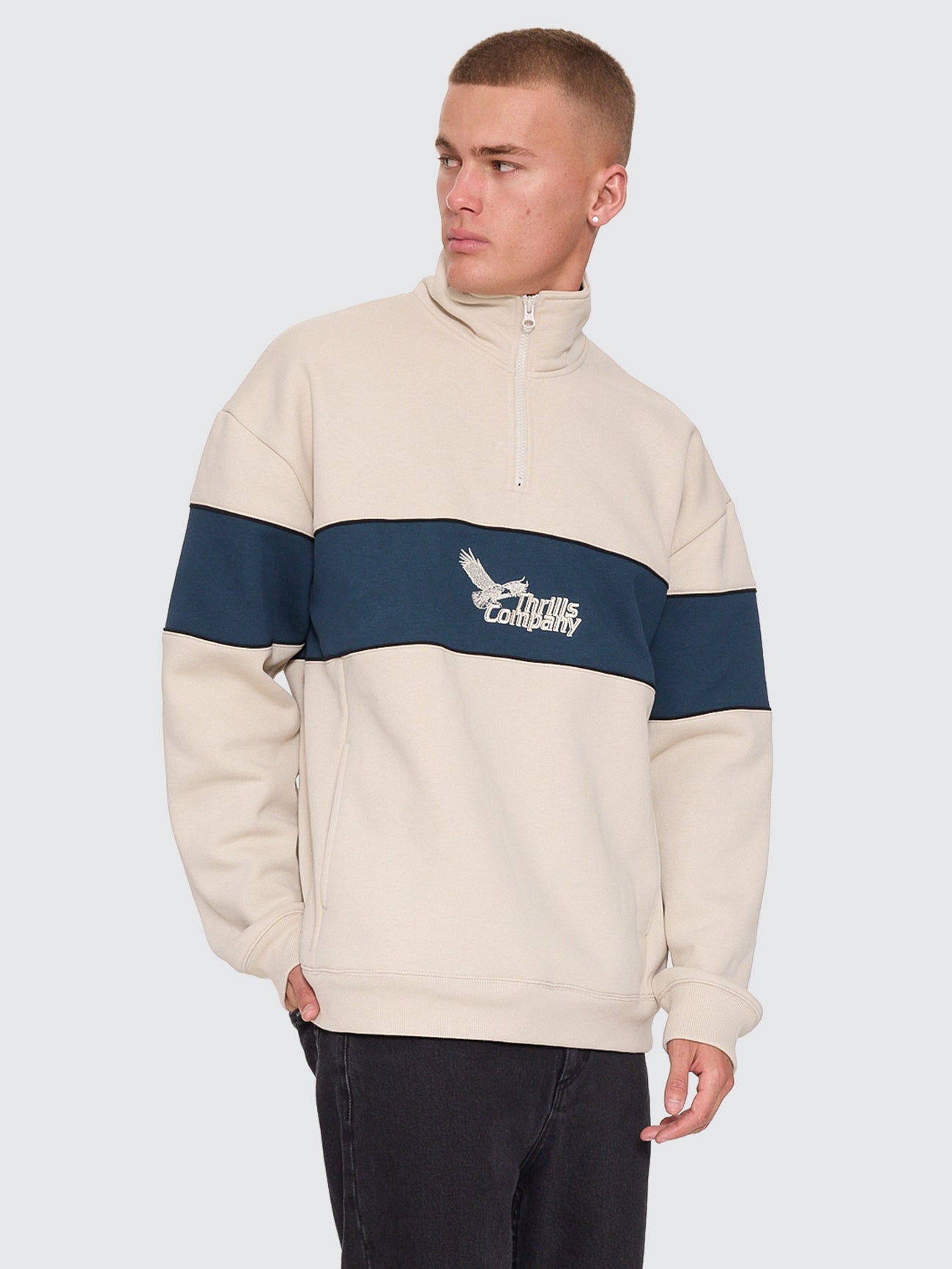 Between Chaos & Calm Quarter Zip Fleece - Oatmeal