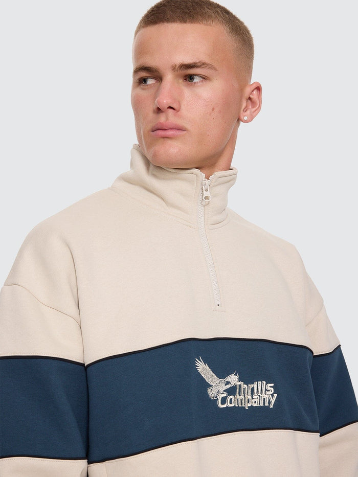Between Chaos & Calm Quarter Zip Fleece - Oatmeal