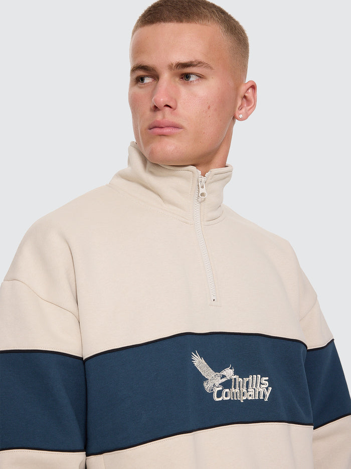 Between Chaos & Calm Quarter Zip Fleece - Oatmeal