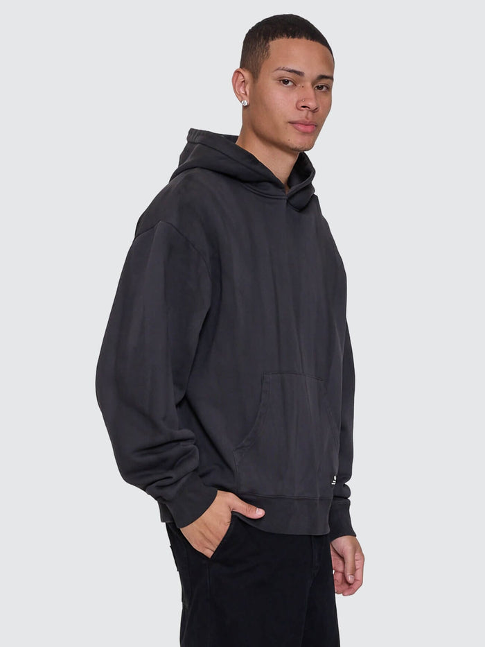 Arts & Industrial Slouch Pull On Cropped Hood - Sunfade Bleach Dark Charcoal XS