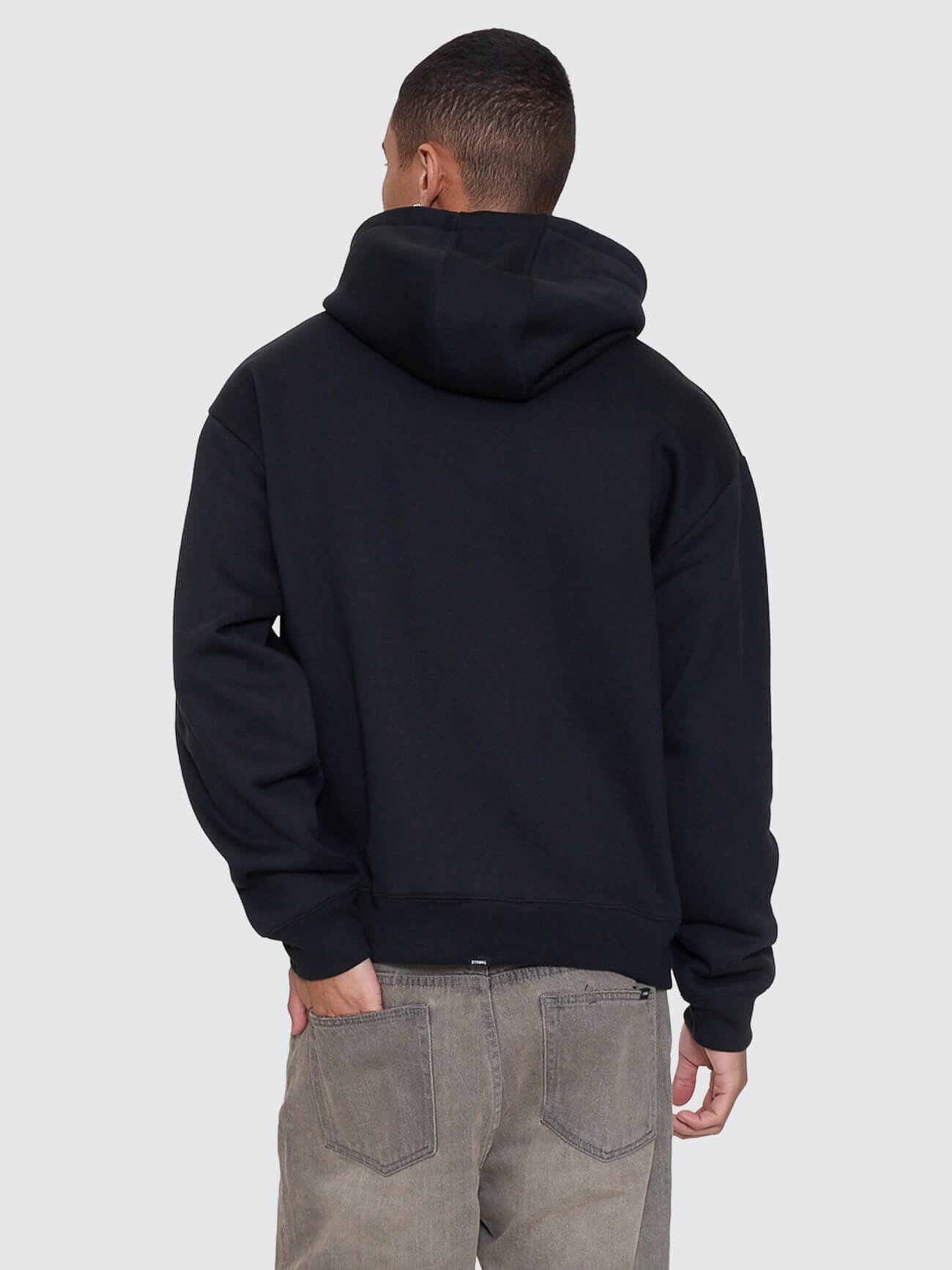 Night Petal Slouch Pull On Cropped Hood - Washed Black XS