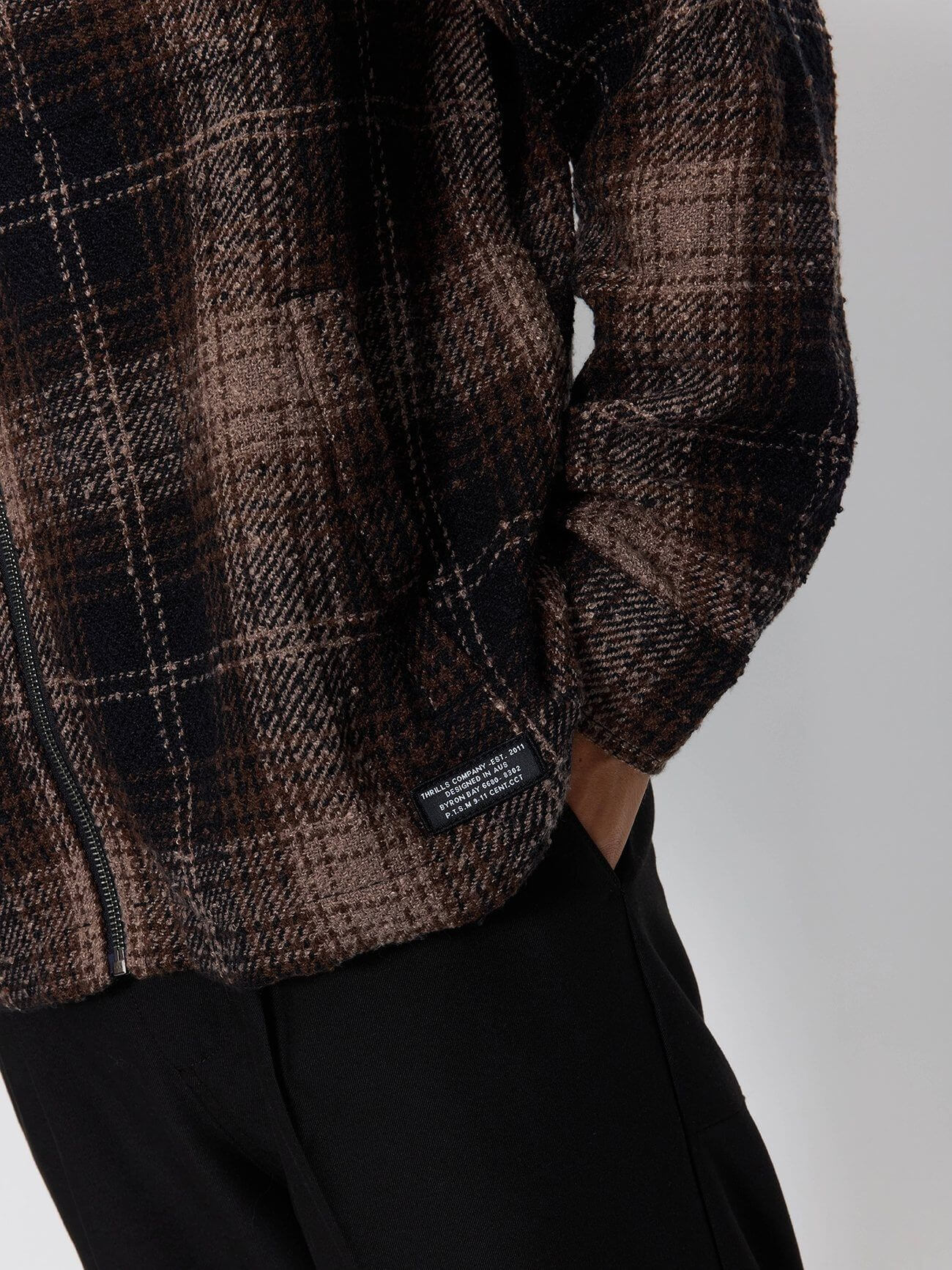 Primitive Cropped Flannel Jacket - Falcon XS