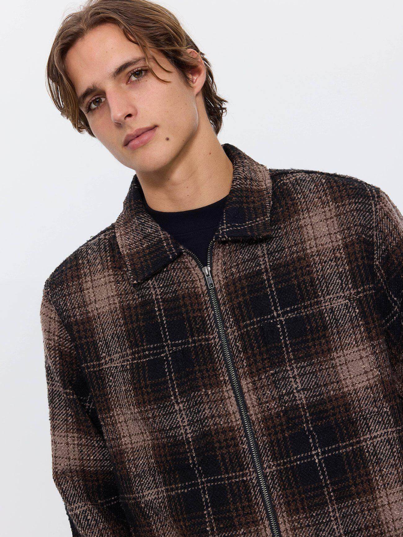 Primitive Cropped Flannel Jacket - Falcon XS
