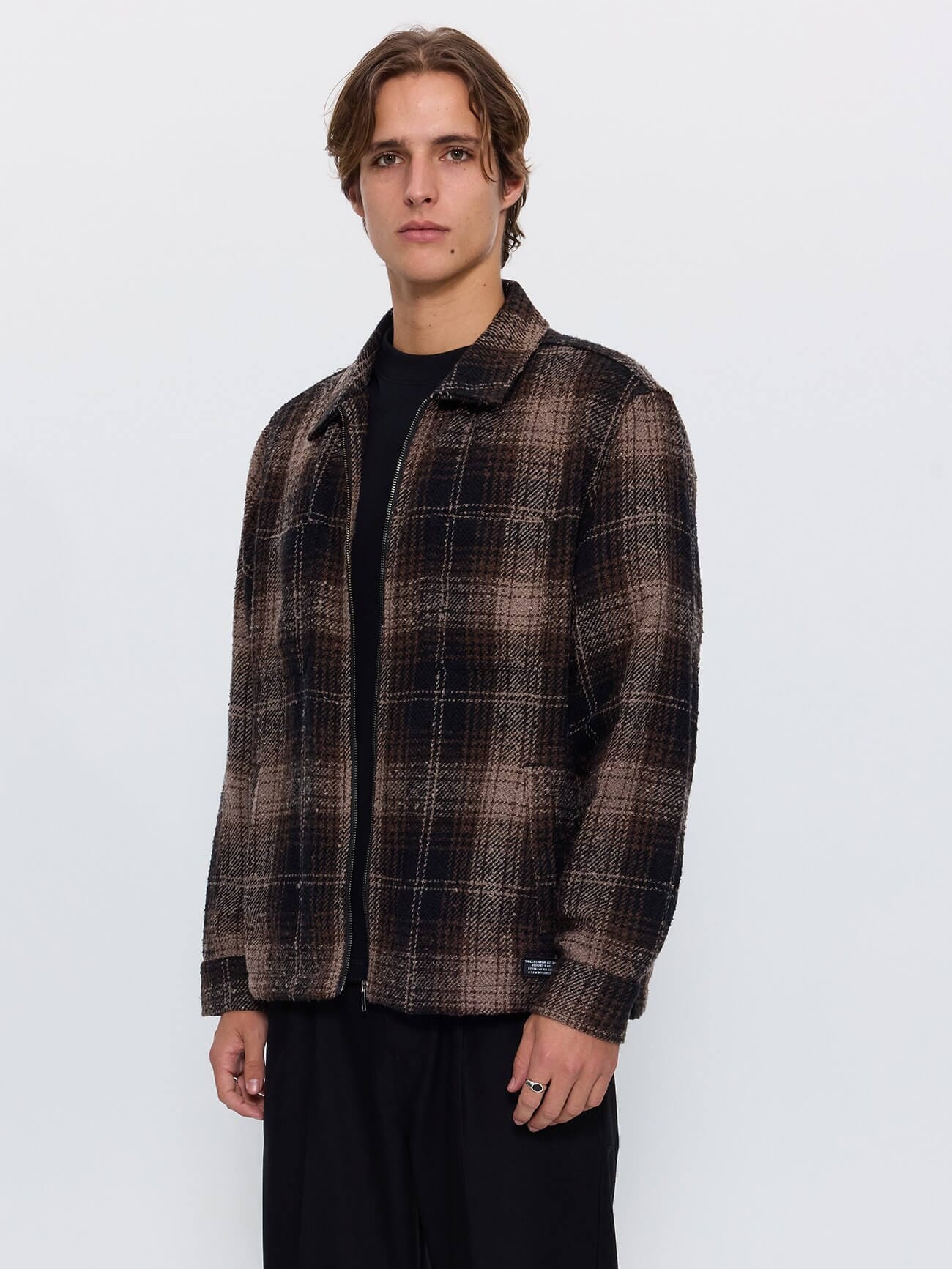 Primitive Cropped Flannel Jacket - Falcon XS