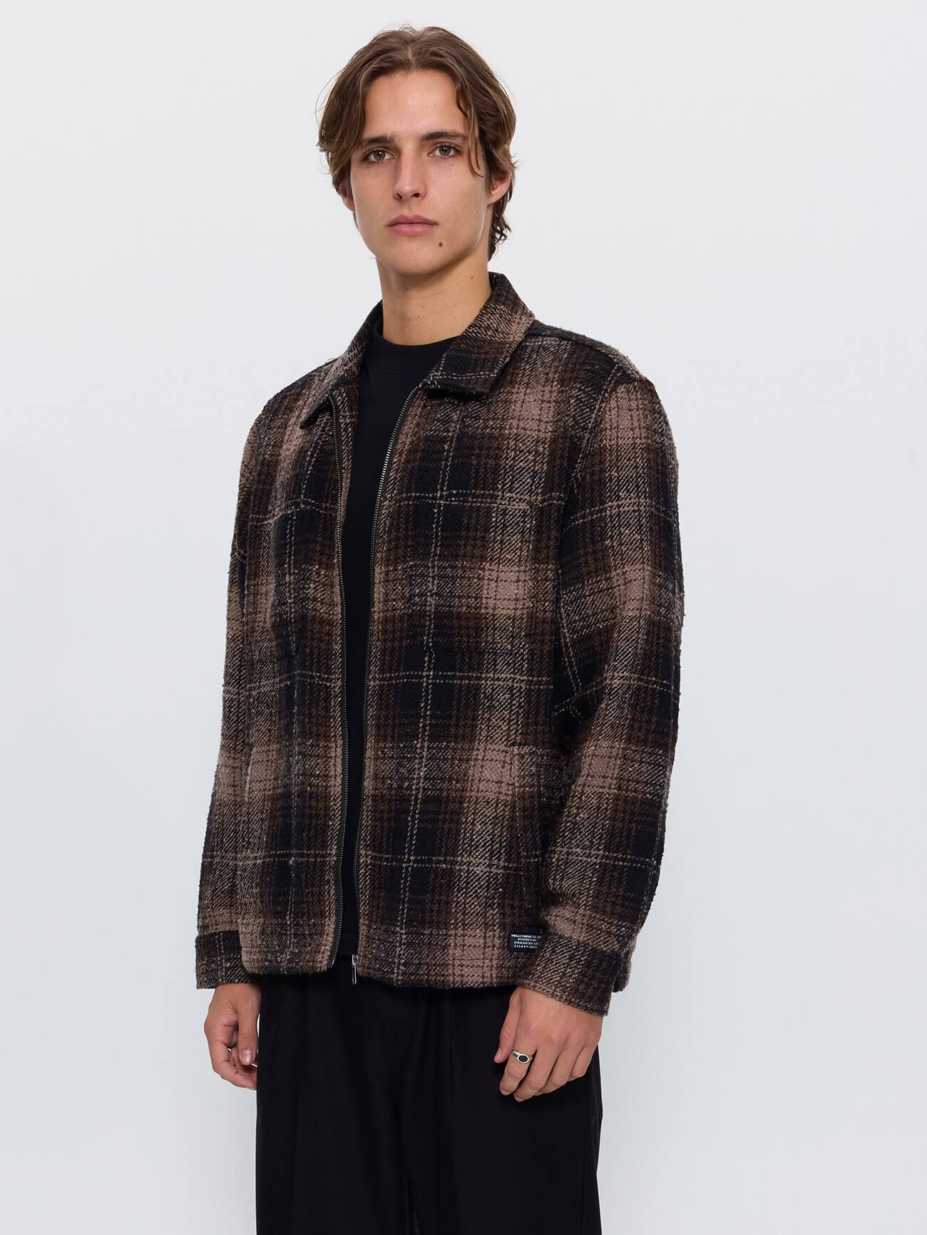 Primitive Cropped Flannel Jacket - Falcon XS