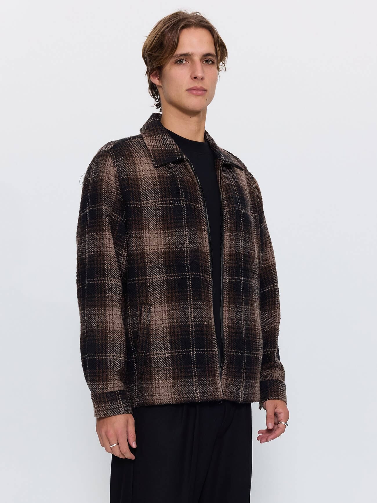 Primitive Cropped Flannel Jacket - Falcon XS