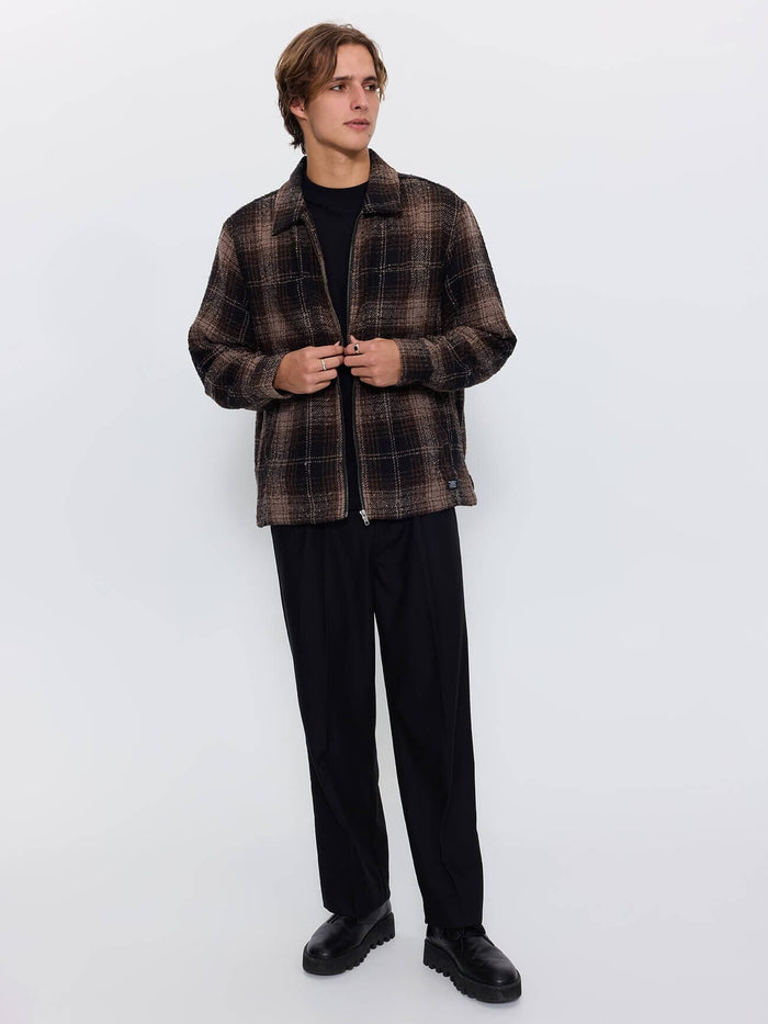 Primitive Cropped Flannel Jacket - Falcon XS