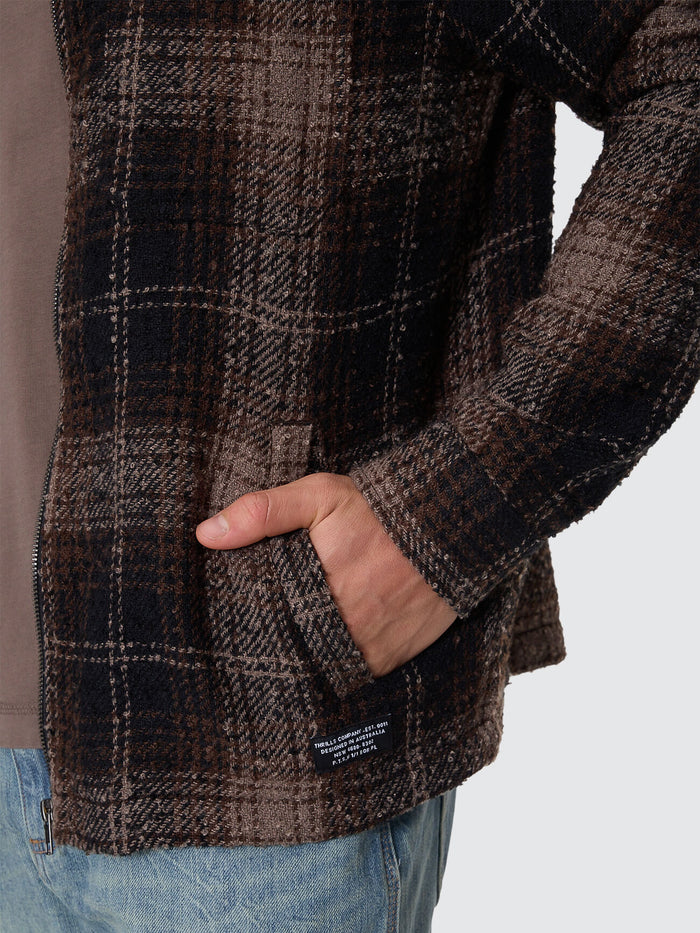 Primitive Cropped Flannel Jacket - Falcon XS