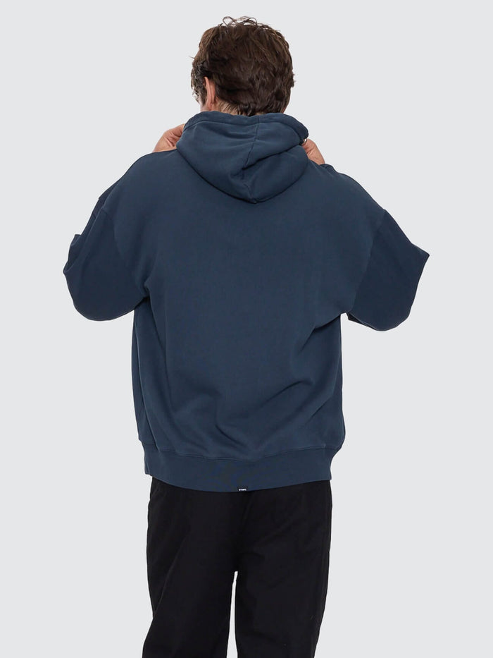Between Chaos & Calm Slouch Pull On Cropped Hood - Federal Blue XS