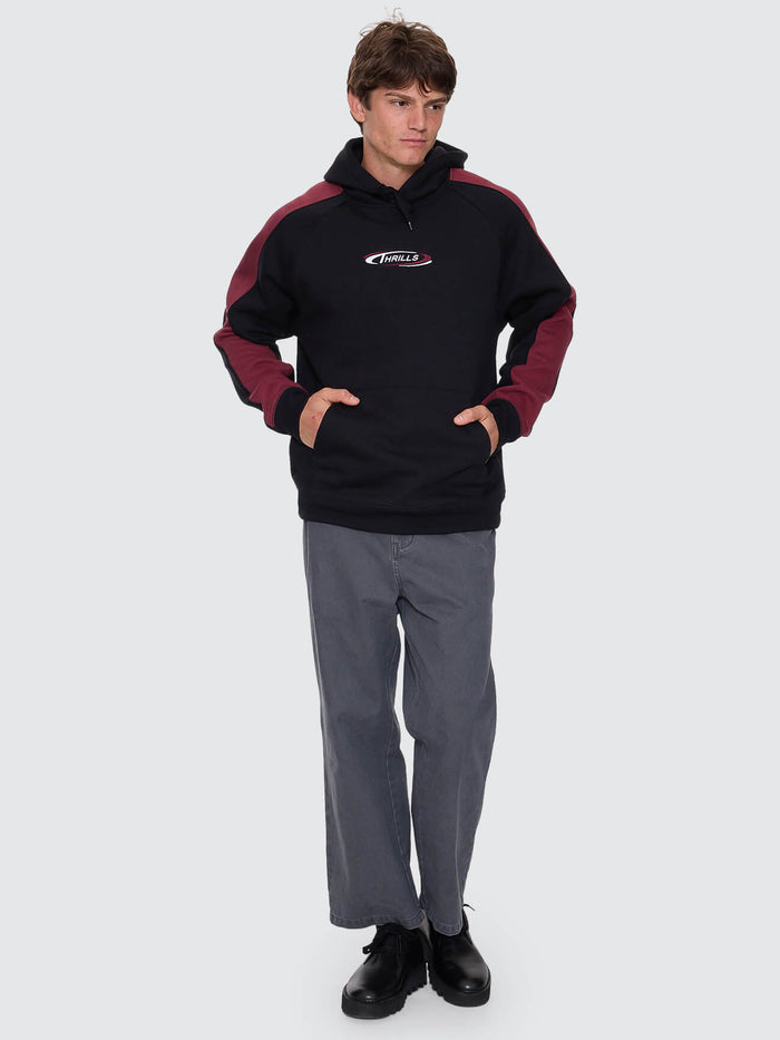 Spectral Raglan Panel Cropped Hood - Black XS