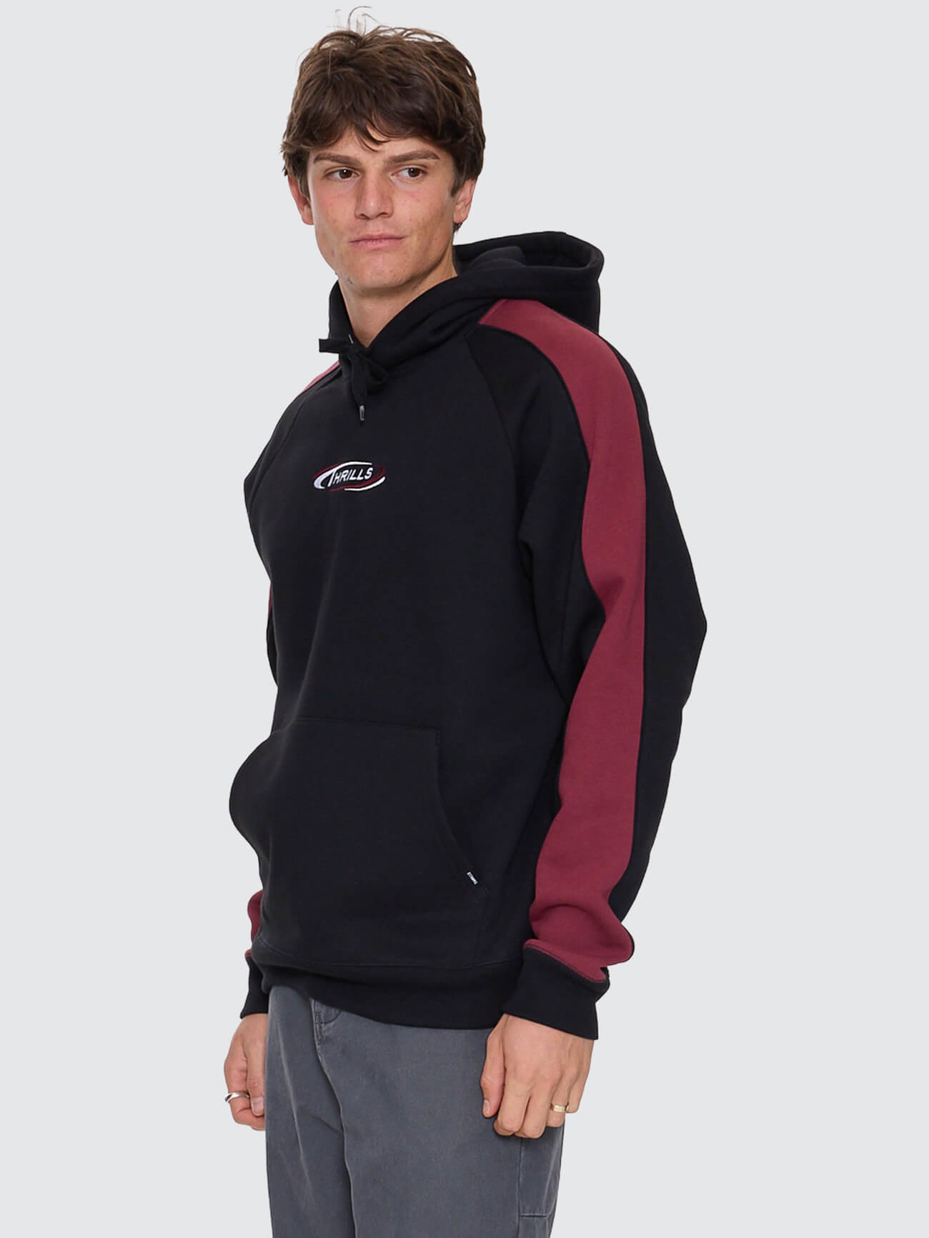 Spectral Raglan Panel Cropped Hood - Black XS