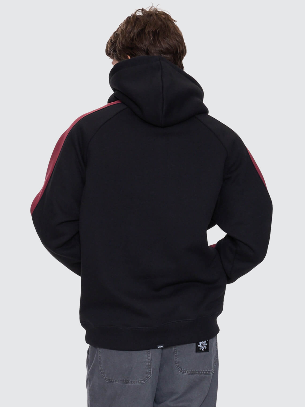 Spectral Raglan Panel Cropped Hood - Black XS