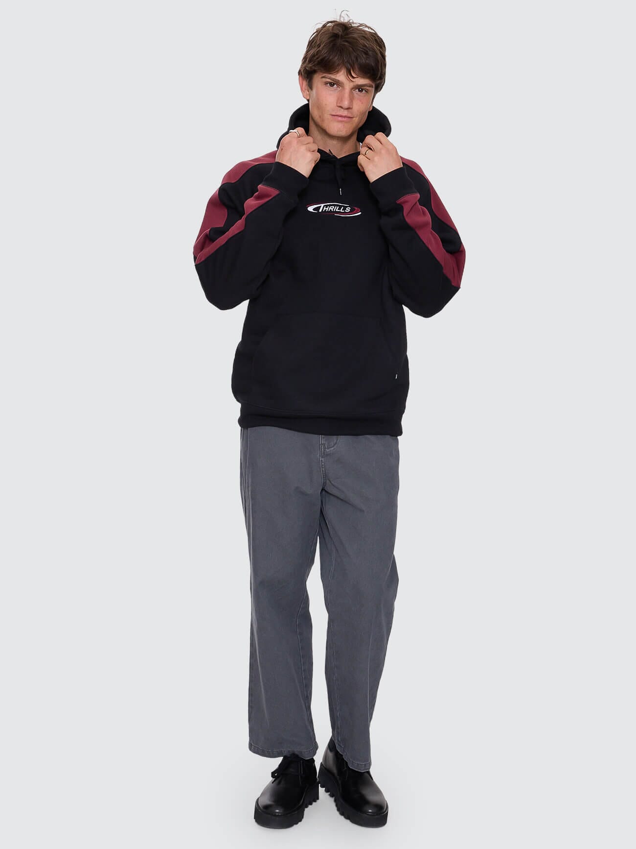 Spectral Raglan Panel Cropped Hood - Black XS