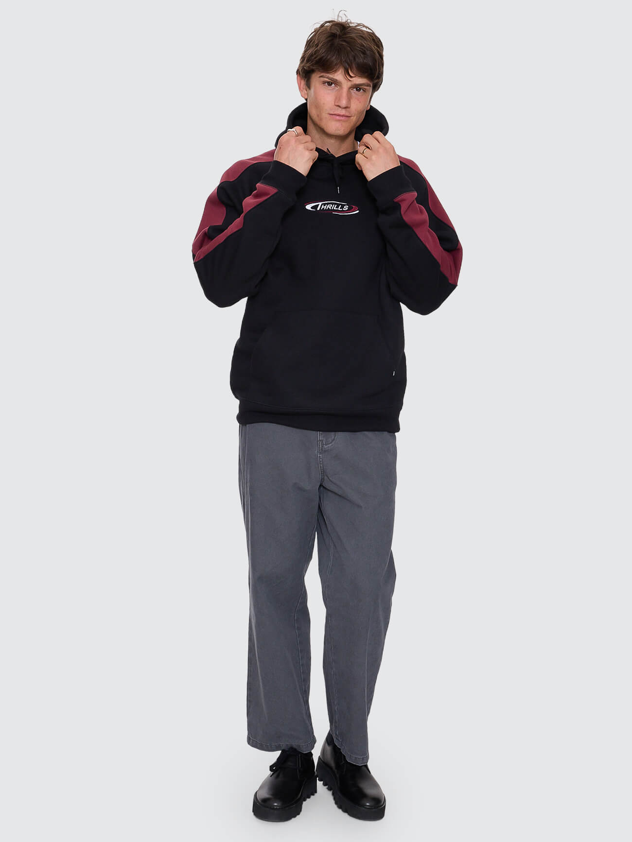 Spectral Raglan Panel Cropped Hood - Black XS